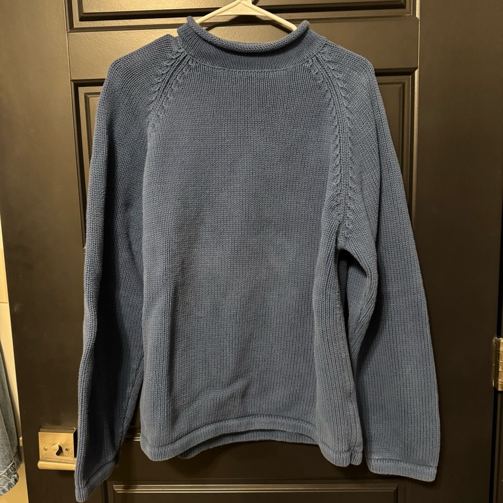 J. Crew Vintage Rollneck Sweater, Blue XL